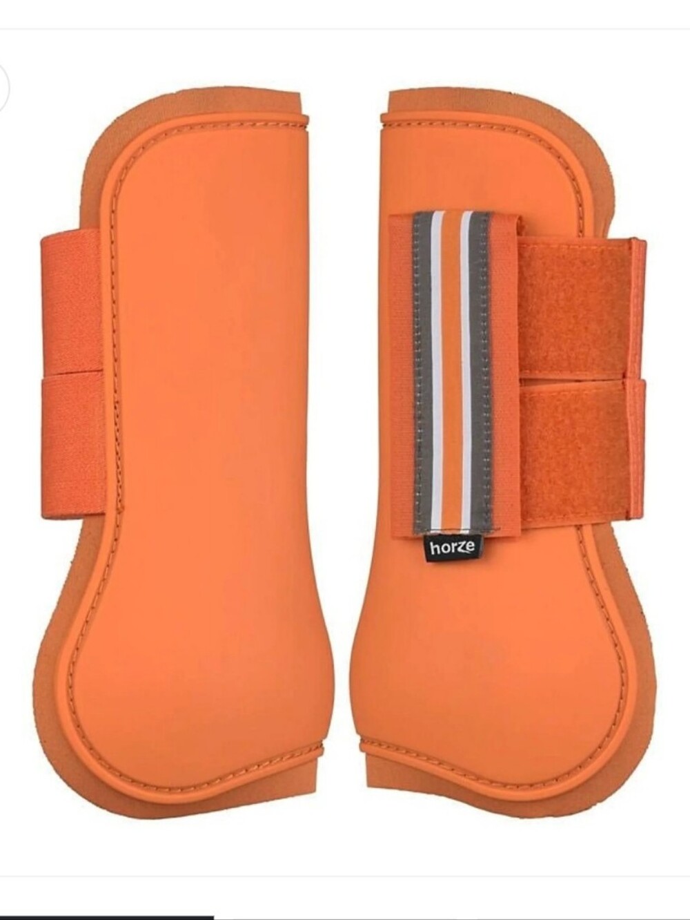 Horze Adepto Tendon Boots Coral Gold Orange Horse